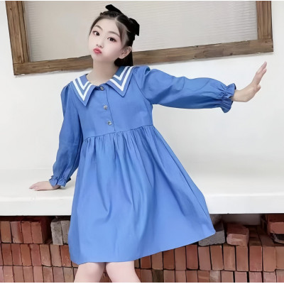 dress girls striped blue little longs CHN 38 (480803) - dress anak perempuan (ONLY 6PCS)